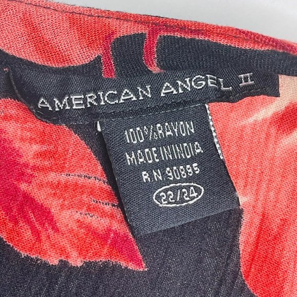 Floral Maxi Dress in Red and Black - Picture 4 of 8